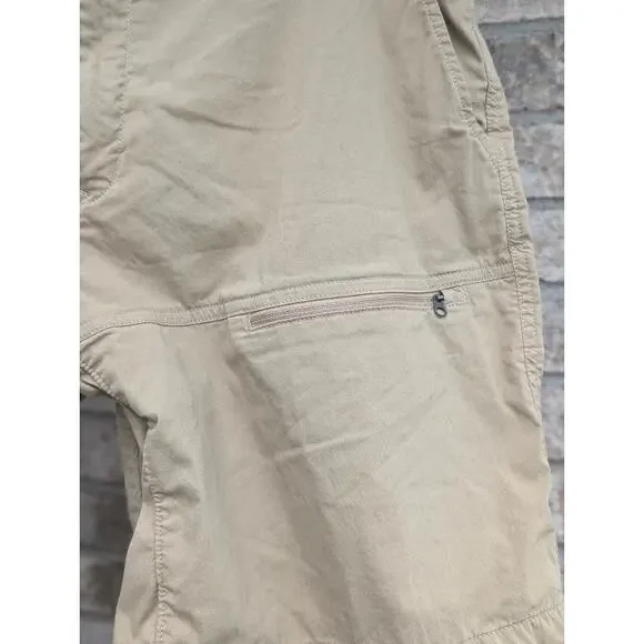 The North Face Men's Khaki Shorts 36 Cotton Blend Mesh Pockets Hiking Outdoor - Picture 3 of 5